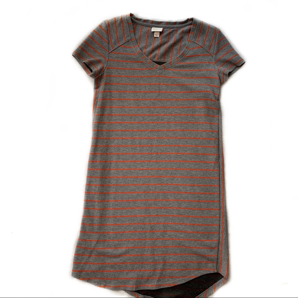 Merona Gray Orange Shortsleeved Dress Size XS